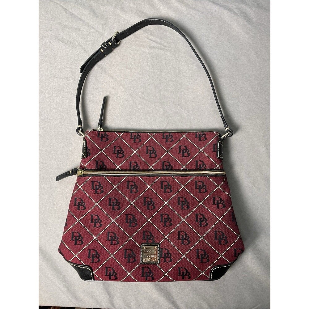 Dooney & Bourke Monogram Shoulder Bag Cranberry EUC